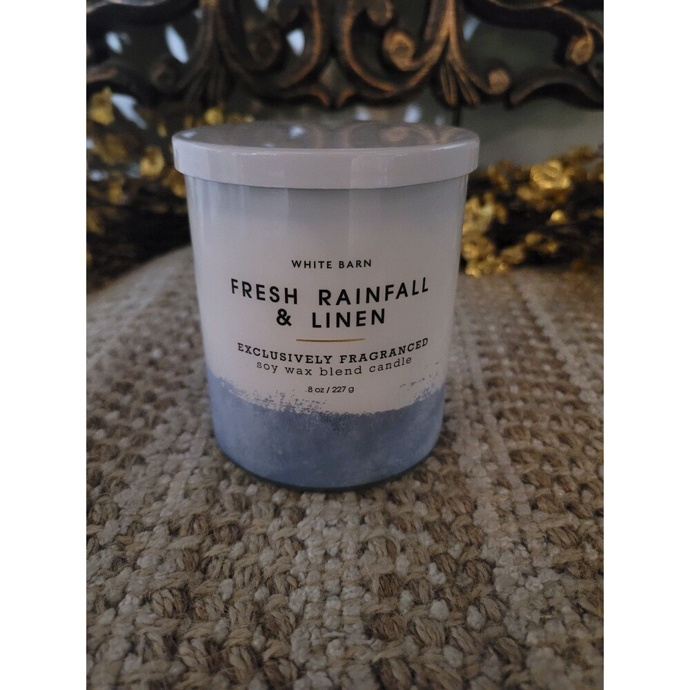 Bath and Body Works Fresh Rainfall & Linen Single Wick Candle